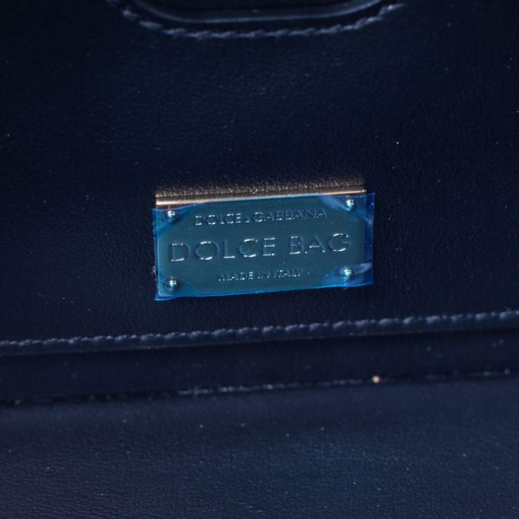 Pre Owned Dolce & Gabbana Gold Acrylic and Leather Dolce Box Regine Bag