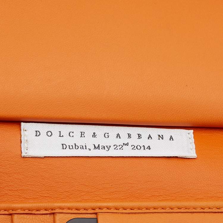 Pre Owned Dolce & Gabbana Metallic Sequins and Leather Miss Sicily Von Smartphone Bag
