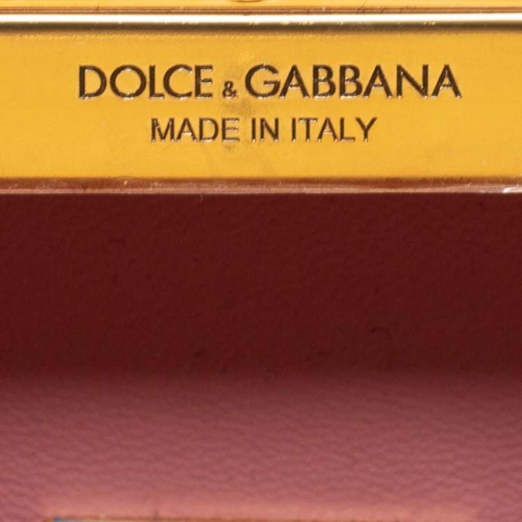 Pre Owned Dolce & Gabbana Rose Quartz Acrylic Miss Sicily Box Clutch