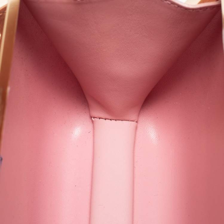 Pre Owned Dolce & Gabbana Rose Quartz Acrylic Miss Sicily Box Clutch