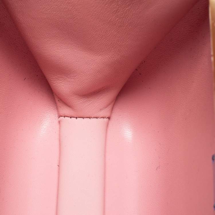 Pre Owned Dolce & Gabbana Rose Quartz Acrylic Miss Sicily Box Clutch