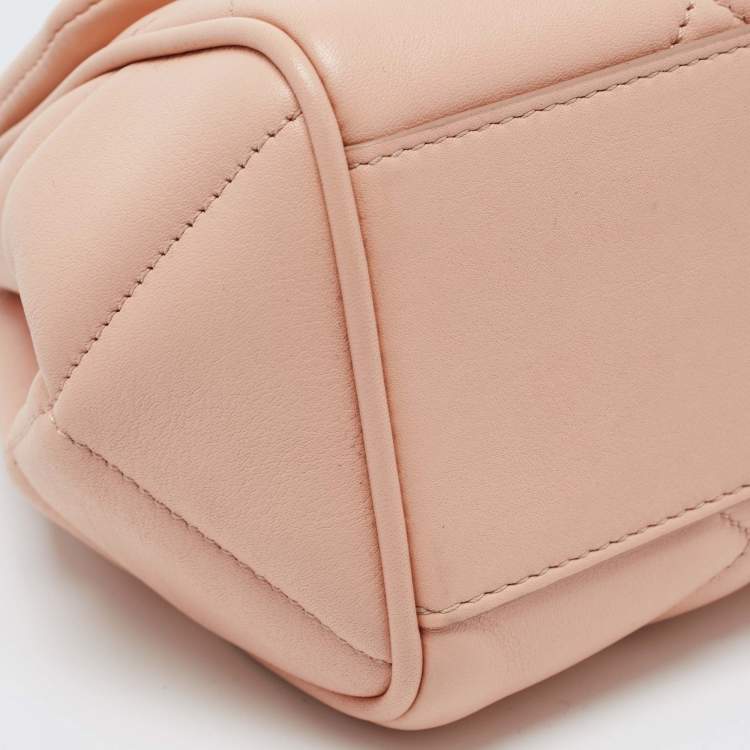 Pre Owned Dolce & Gabbana Beige Quilted Leather Sicily Shoulder Bag