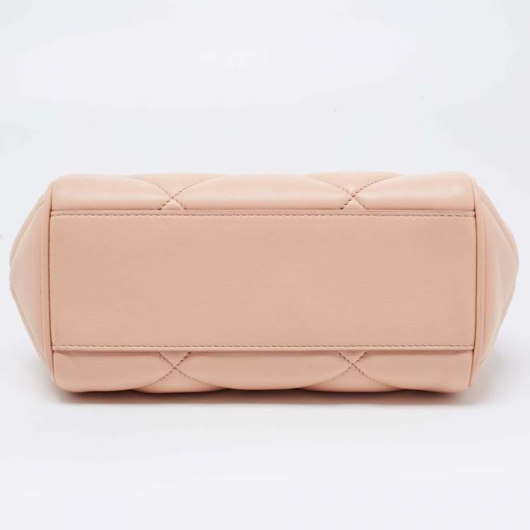 Pre Owned Dolce & Gabbana Beige Quilted Leather Sicily Shoulder Bag