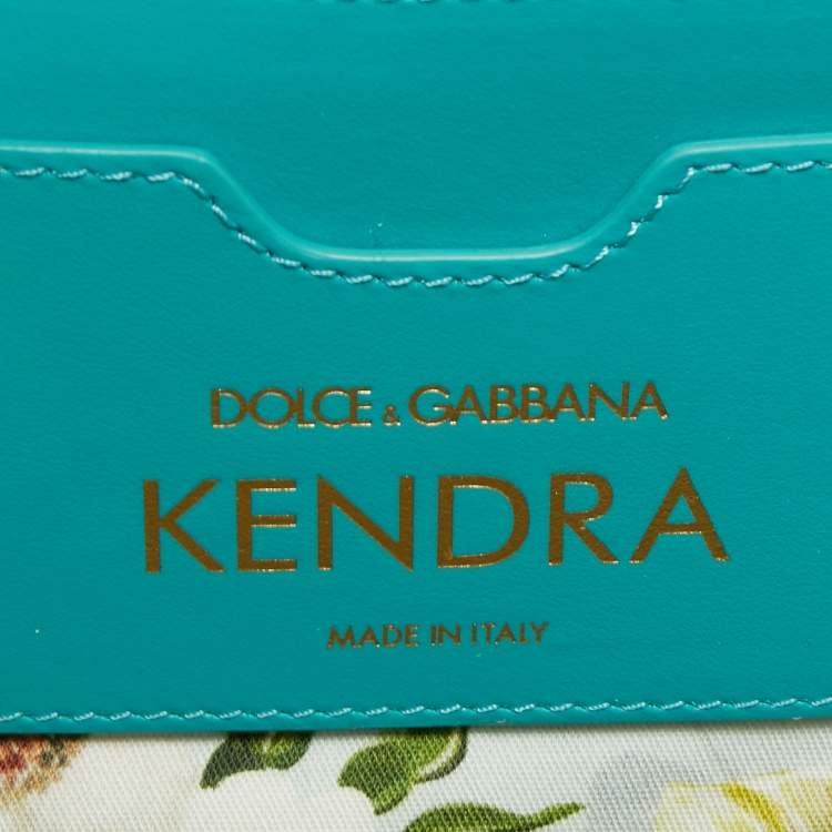 Pre Owned Dolce & Gabbana Green/Natural Raffia and Lizard Embossed Leather Kendra Tote