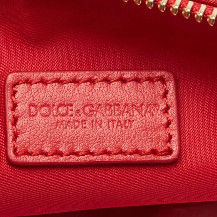 Pre Owned Dolce & Gabbana Multicolor Print Nylon Zip Pouch