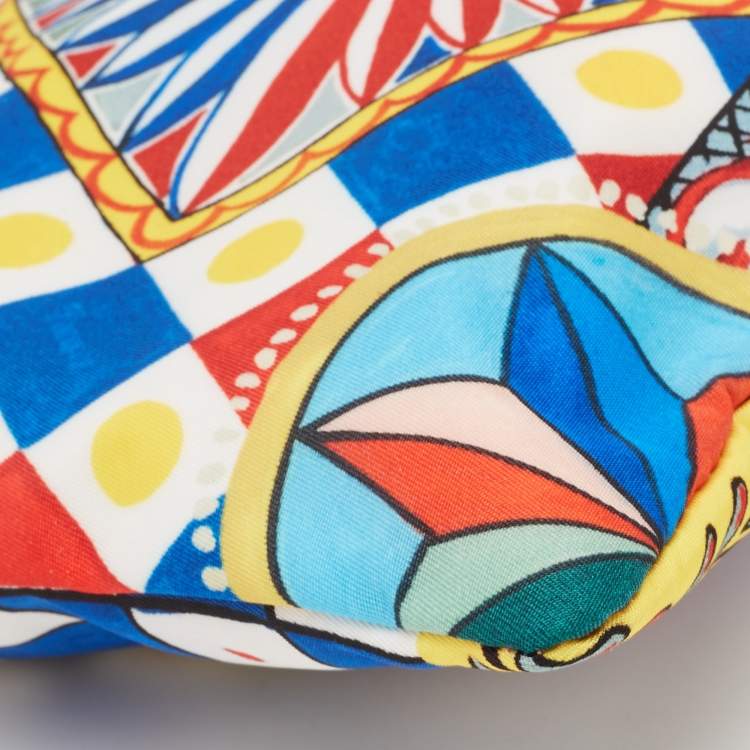 Pre Owned Dolce & Gabbana Multicolor Print Nylon Zip Pouch