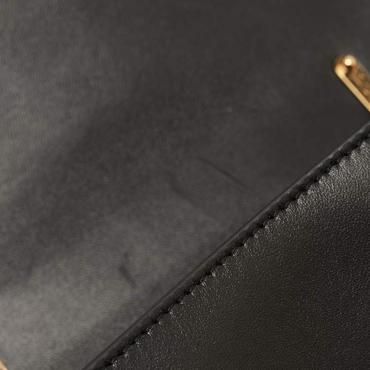 Pre Owned Dolce & Gabbana Black Leather Devotion Mordore Crossbody Bag