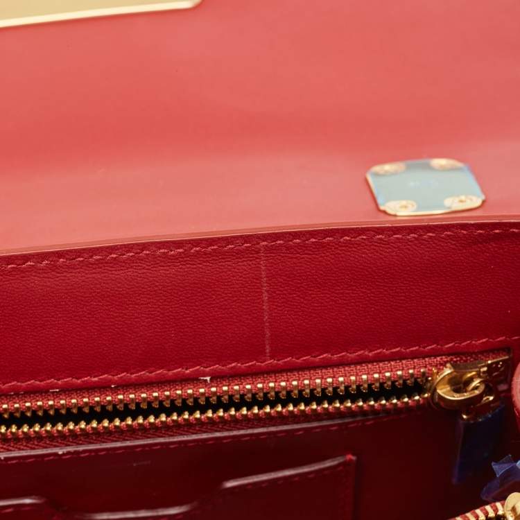 Pre Owned Dolce & Gabbana Multicolor Lizard Embossed and Leather Embellished Welcome Top Handle Bag