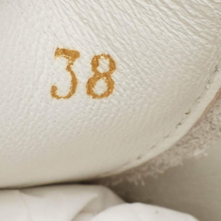 Pre Owned Dolce & Gabbana White/Pink Leather Daymaster Sneakers Size 38