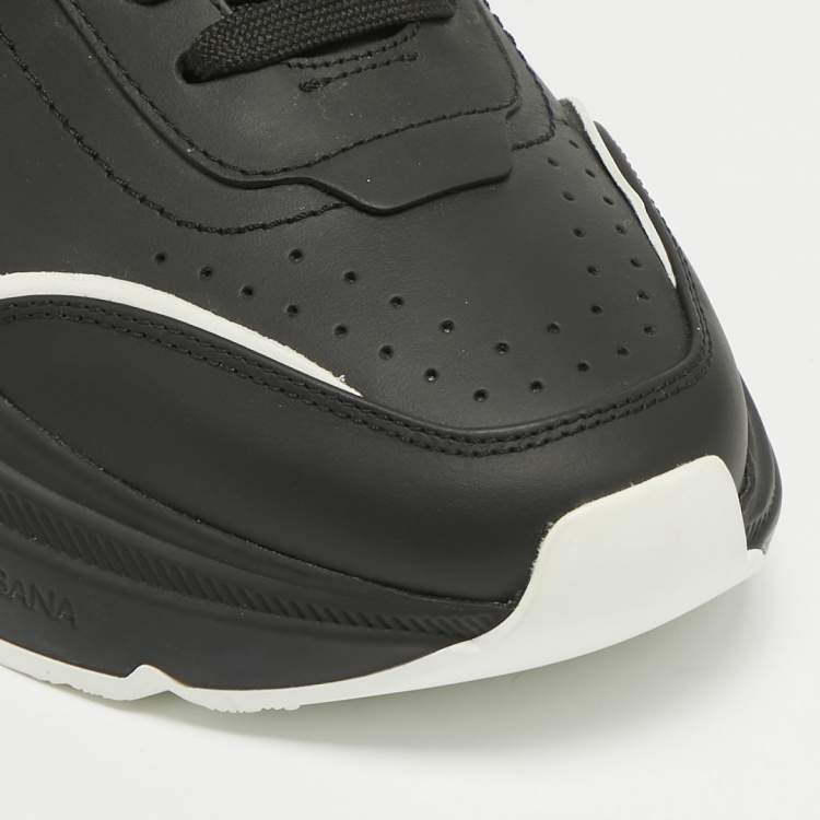 Pre Owned Dolce & Gabbana Black/White Leather Daymaster Low Top Sneakers Size 40