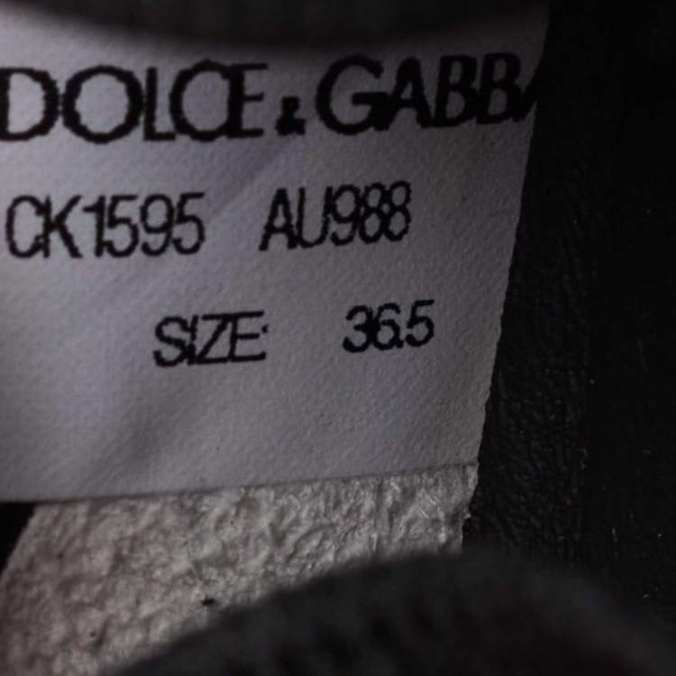Pre Owned Dolce & Gabbana Red Knit Fabric Sorrento Slip On Sneakers Size 36.5