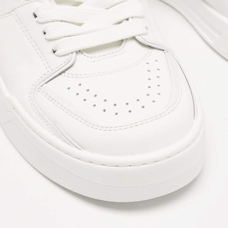 Pre Owned Dolce & Gabbana White Leather Roma Sneakers Size 38