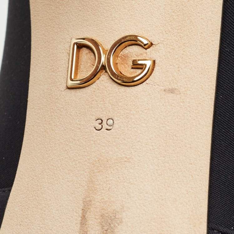 Pre Owned Dolce & Gabbana Black Jersey Lori Lace Up Booties Size 39