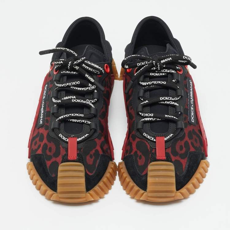 Pre Owned Dolce & Gabbana Multicolor Nylon and Suede Ns1 Low Top Sneakers Size 41.5