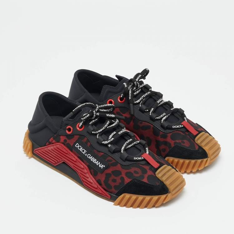 Pre Owned Dolce & Gabbana Multicolor Nylon and Suede Ns1 Low Top Sneakers Size 41.5
