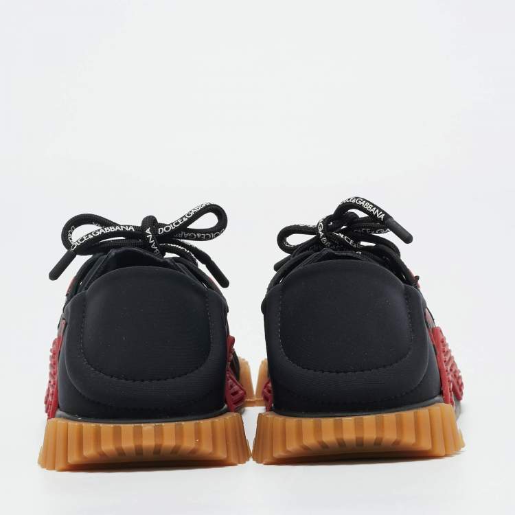 Pre Owned Dolce & Gabbana Multicolor Nylon and Suede Ns1 Low Top Sneakers Size 41.5