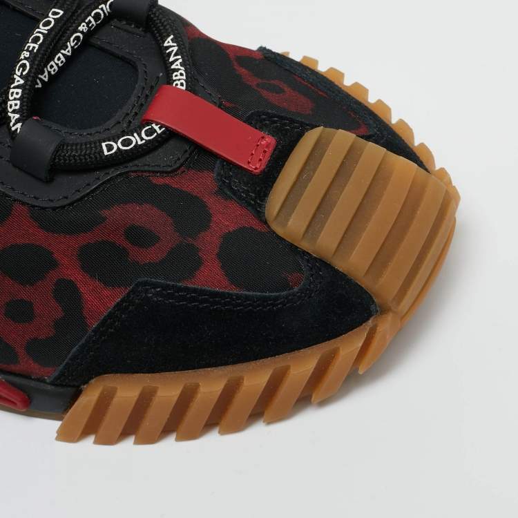 Pre Owned Dolce & Gabbana Multicolor Nylon and Suede Ns1 Low Top Sneakers Size 41.5