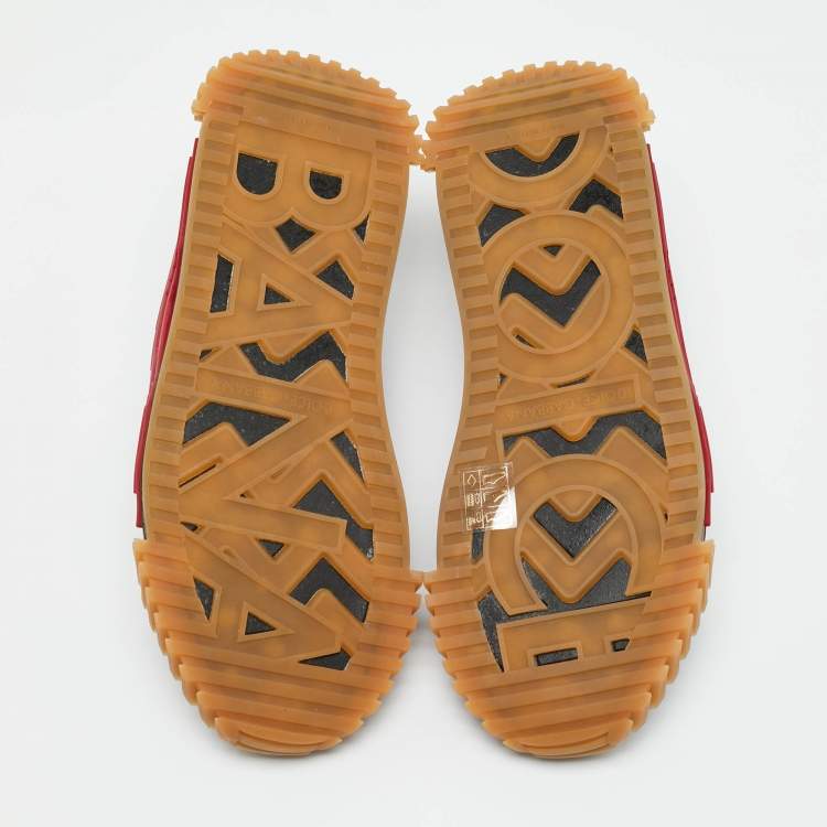 Pre Owned Dolce & Gabbana Multicolor Nylon and Suede Ns1 Low Top Sneakers Size 41.5