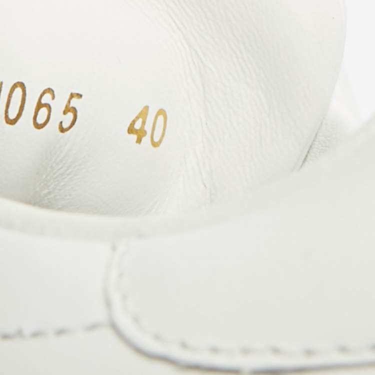 Pre Owned Dolce & Gabbana Portofino Size 40 White Leather Low Top Sneakers