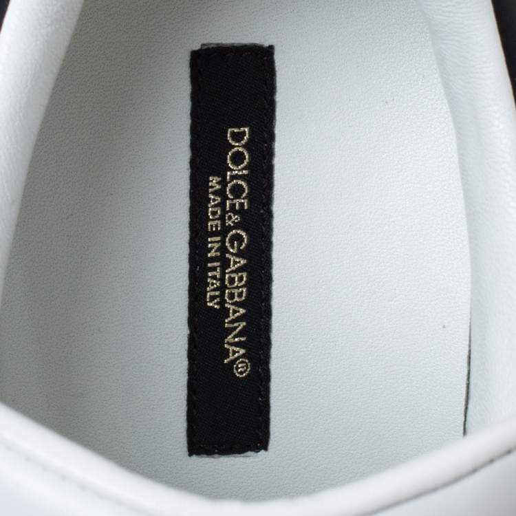 Pre Owned Dolce and Gabbana White Leather I'm in Love Low Top Sneakers Size 40