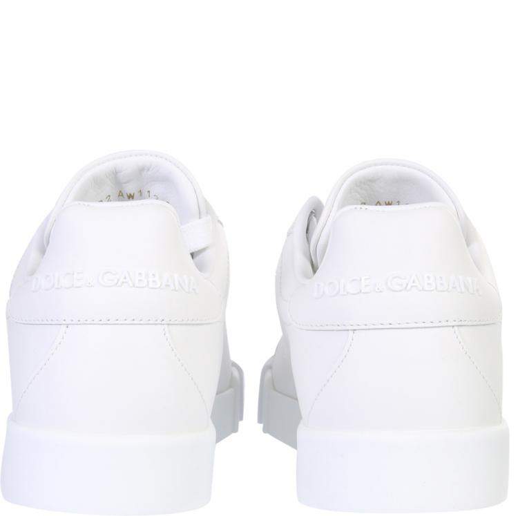 Pre Owned Dolce & Gabbana White Portofino Sneakers Size 40