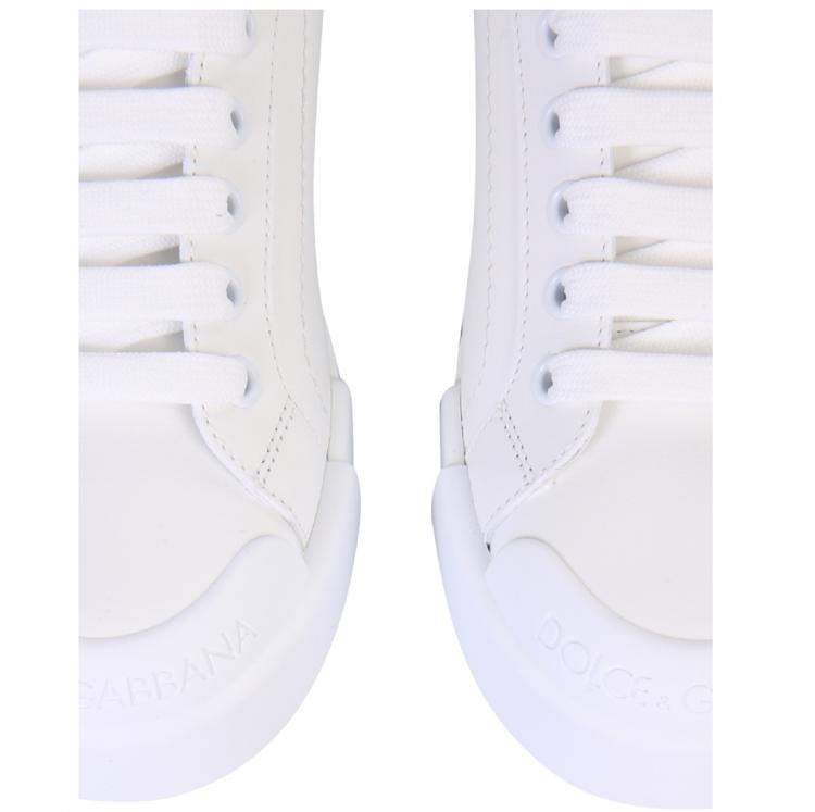 Pre Owned Dolce & Gabbana White Portofino Sneakers Size 40
