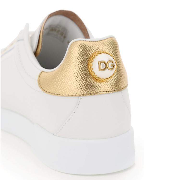 Pre Owned Dolce & Gabbana White Portofino Sneaker Size 38