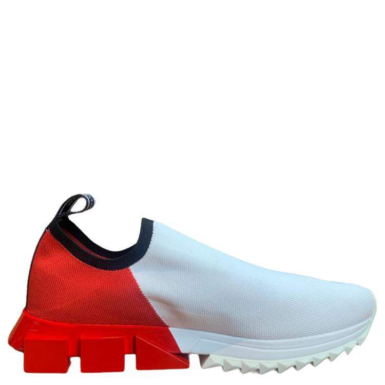مملوكة مسبقًا Dolce & Gabbana Red Sorrento Sneakers Size EU 41