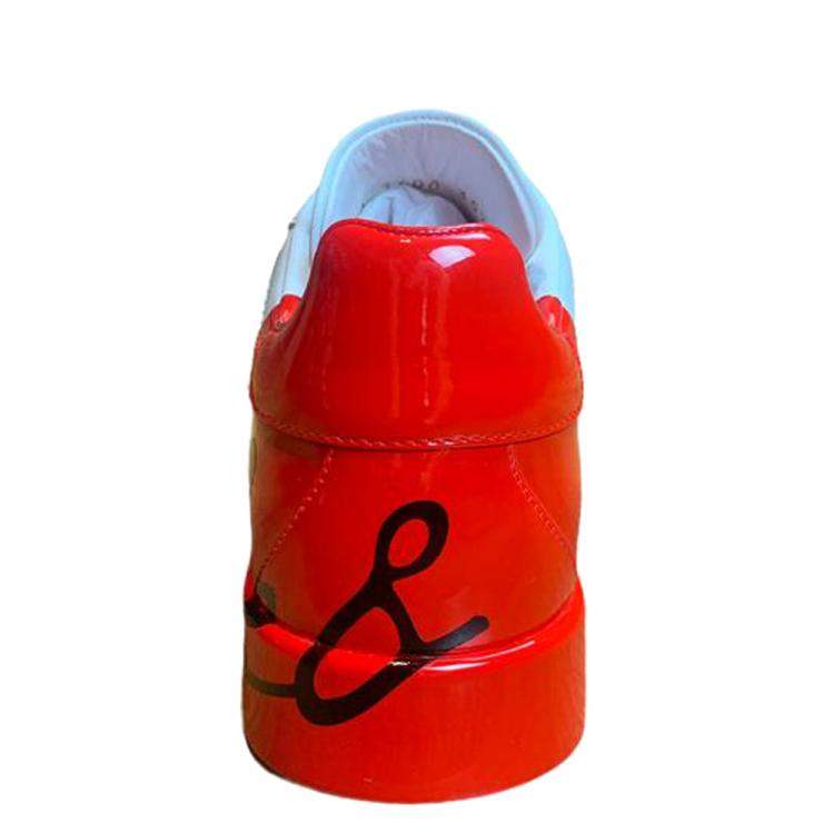 مملوكة مسبقًا Dolce & Gabbana Red Portofino Sneakers Size EU 36