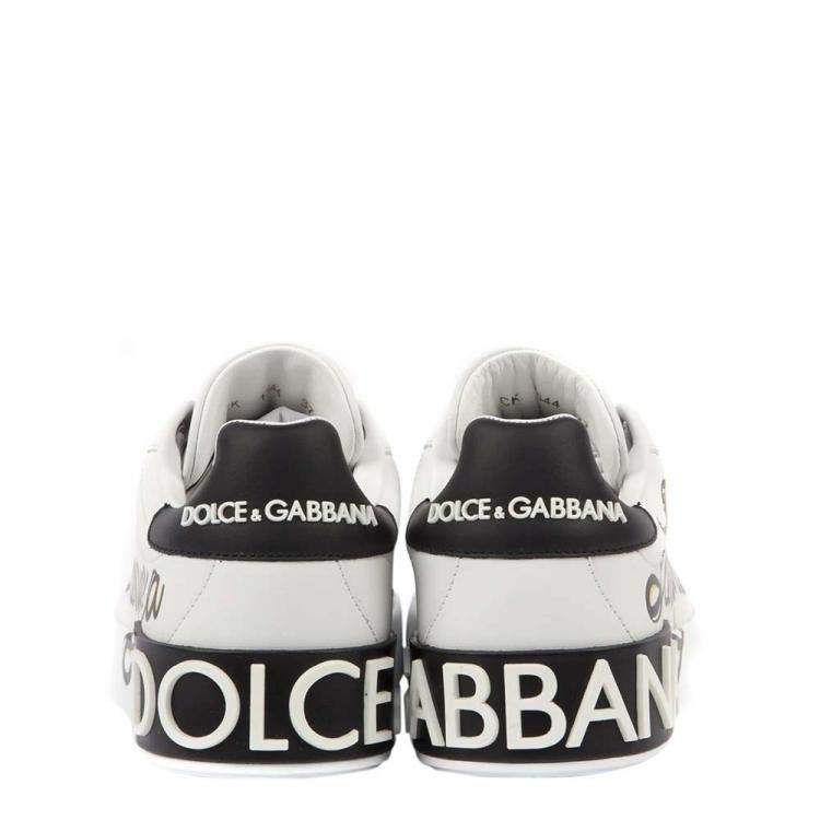 Pre Owned Dolce & Gabbana White Portfino Sneakers Size EU 39.5