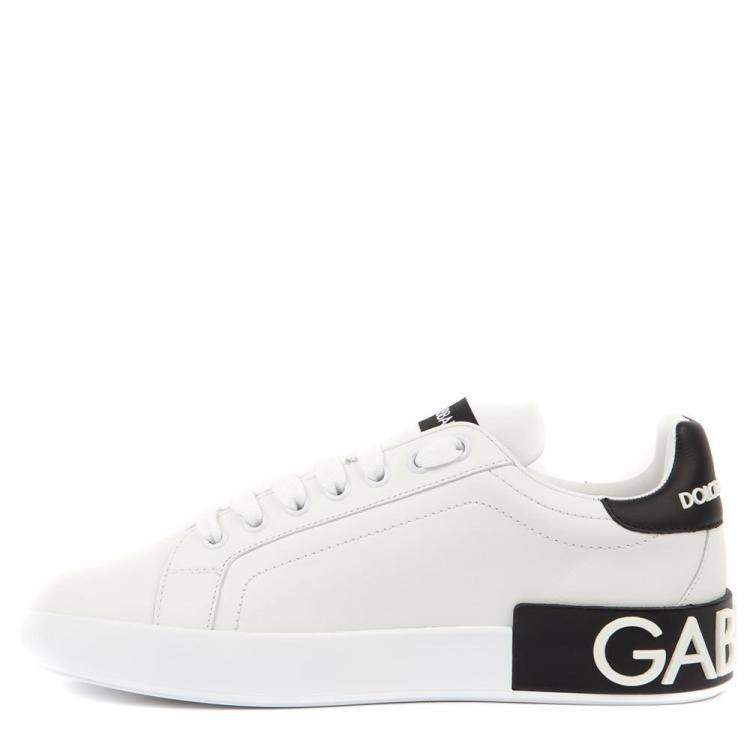 Pre Owned Dolce & Gabbana White Portfino Sneakers Size EU 39.5