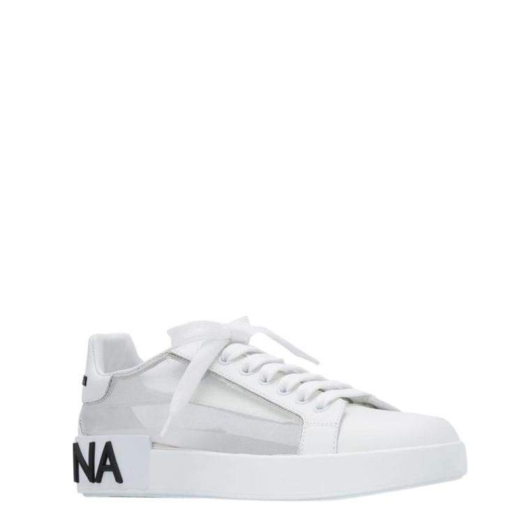 Pre Owned Dolce & Gabbana White/Black Daymaster Nero Sneakers Size EU 39.5