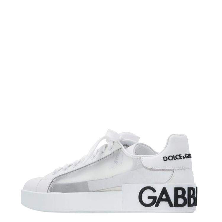 Pre Owned Dolce & Gabbana White/Black Daymaster Nero Sneakers Size EU 39.5