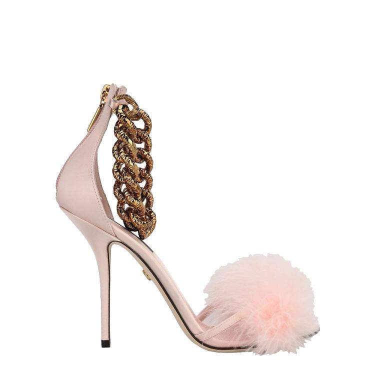 dolce and gabbana marabou sandals