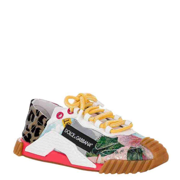 Pre Owned Dolce & Gabbana Multicolor Patchwork NS1 Sneakers Size EU 37