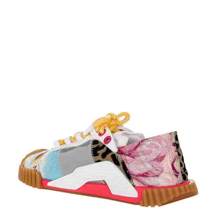 Pre Owned Dolce & Gabbana Multicolor Patchwork NS1 Sneakers Size EU 37