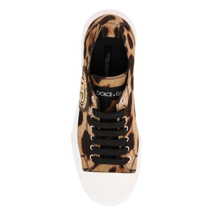 Dolce & Gabbana Cotton drill Leopard Print Portofino Sneakers Size IT 37  Dolce & Gabbana | TLC