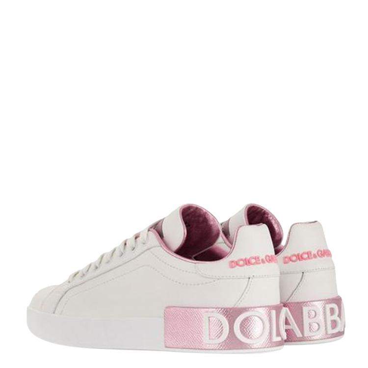 مملوكة مسبقًا Dolce & Gabbana White Portofino Sneakers Size EU  37.5