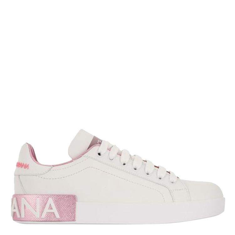 مملوكة مسبقًا Dolce & Gabbana White Portofino Sneakers Size EU  37.5