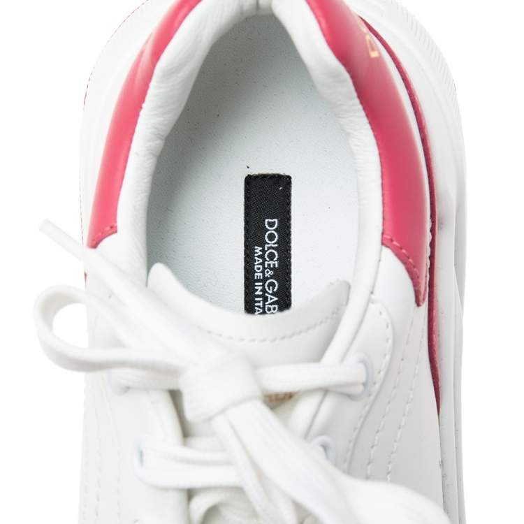 Pre Owned Dolce & Gabbana White Leather Daymaster Sneakers Size 38