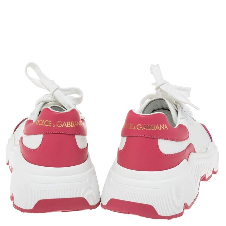 Pre Owned Dolce & Gabbana White Leather Daymaster Sneakers Size 38