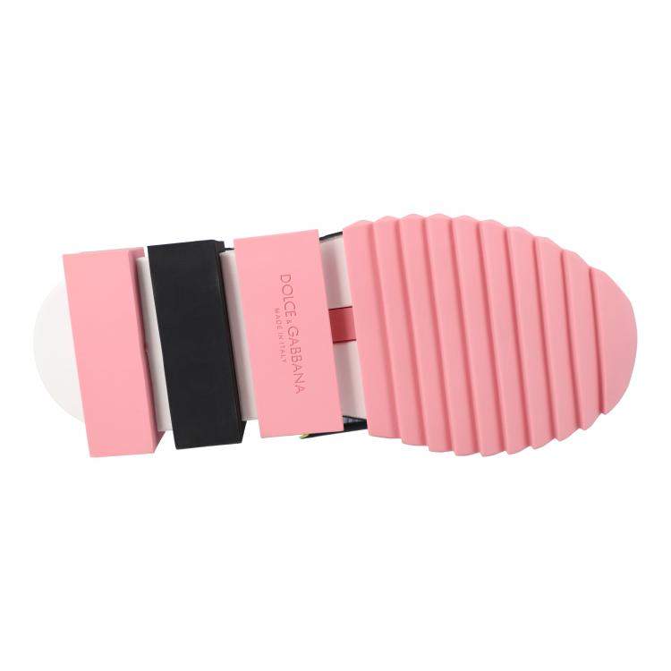 مملوكة مسبقًا Dolce & Gabbana Pink Stretch jersey Logo Sorrento Sneakers EU 37