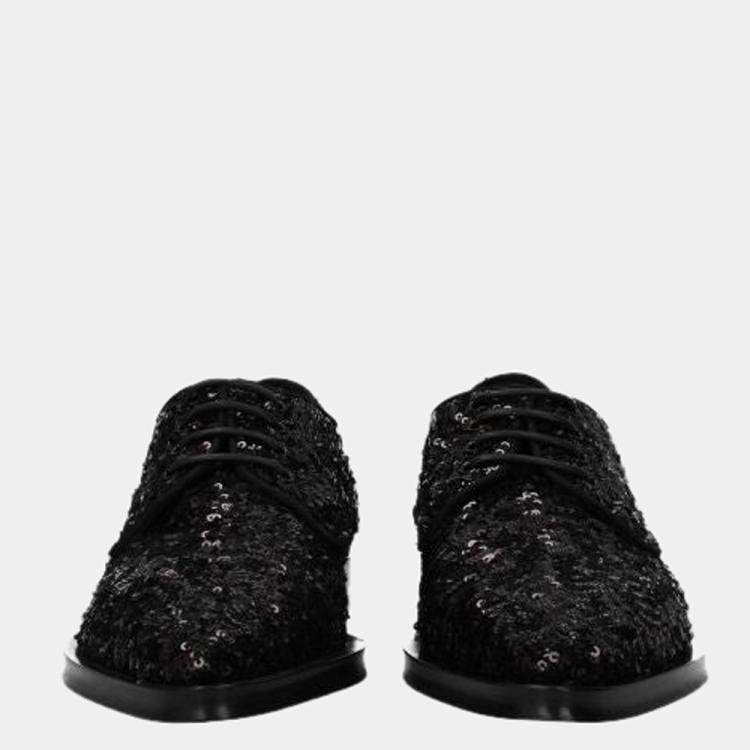 Black cheap sequin trainers