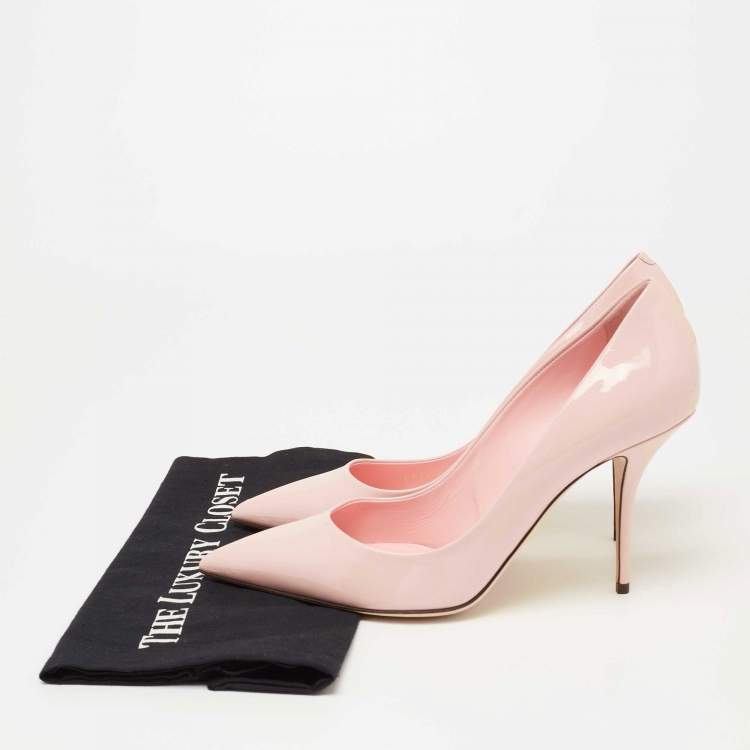 Pre Owned Dolce & Gabbana Pink Patent Leather Pointed Toe Pumps 41