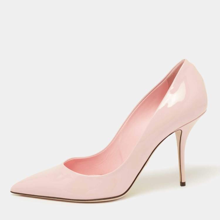 Pre Owned Dolce & Gabbana Pink Patent Leather Pointed Toe Pumps 41