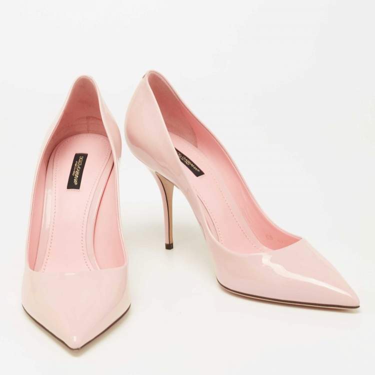 Pre Owned Dolce & Gabbana Pink Patent Leather Pointed Toe Pumps 41