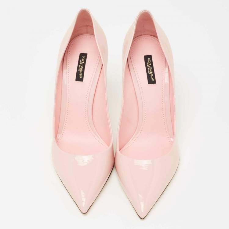 Pre Owned Dolce & Gabbana Pink Patent Leather Pointed Toe Pumps 41