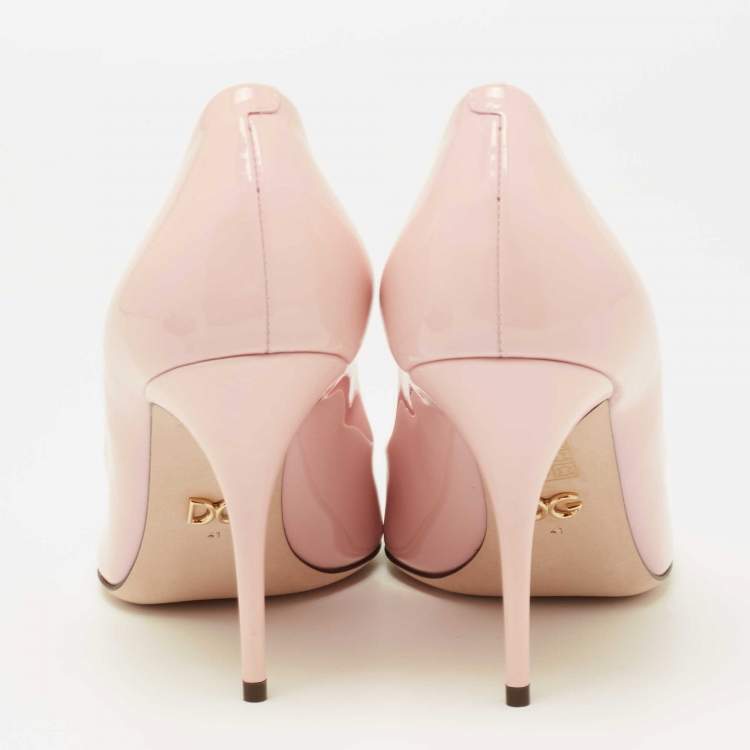 Pre Owned Dolce & Gabbana Pink Patent Leather Pointed Toe Pumps 41