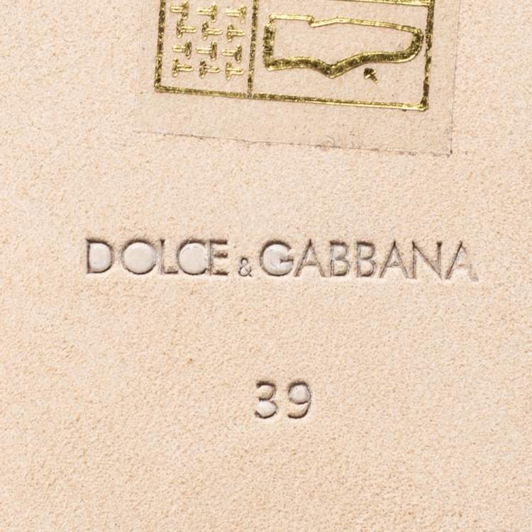 Pre Owned Dolce & Gabbana Black Lace Sofia Crystal Embellished Flats Size 39