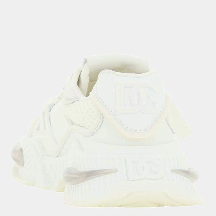 مملوكة مسبقًا Dolce & Gabbana White Mixed-material Airmaster Sneakers Size EU 36